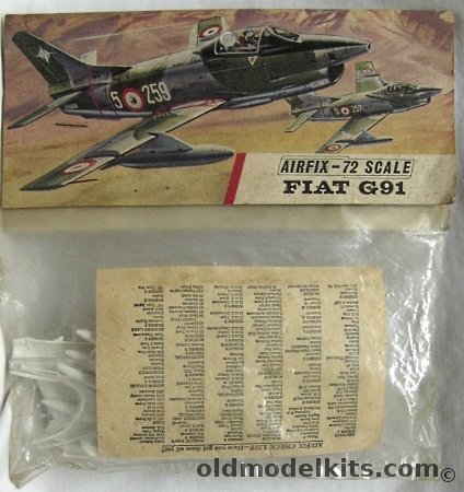 Airfix 1/72 Fiat G-91 - Type 3 Logo Bagged Issue, 106 plastic model kit